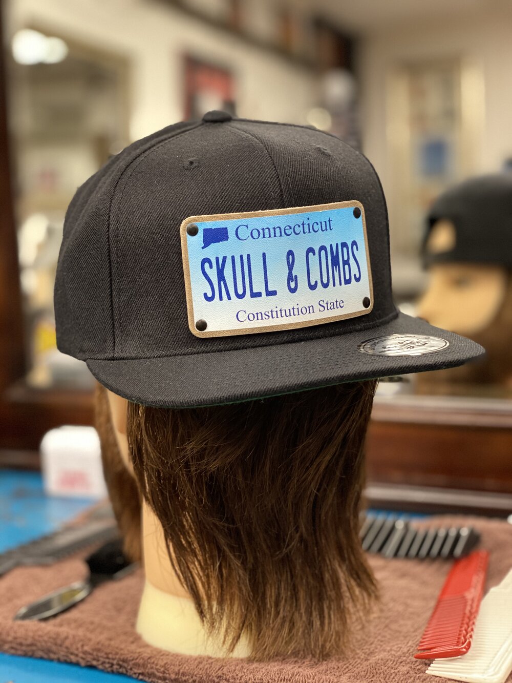 Skull & Combs Co. CT Plate Snap-back — Skull & Combs Co. | Friends Made.  Hair Slayed